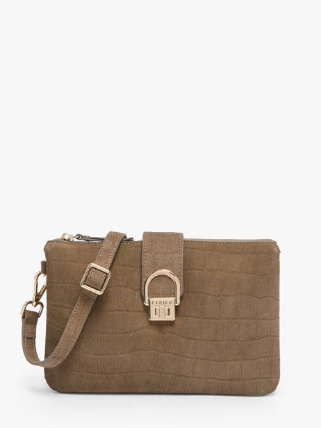 Shoulder Bag Equestre Croco Leather Etrier Gray equestre croco EECQ0143